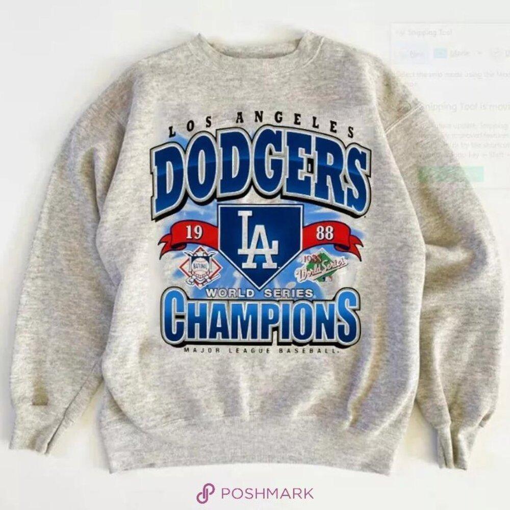 Los Angeles Dodgers 1988 Ash Sweatshirt Retro Teresafarnell55